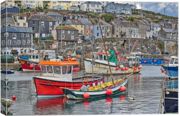 "Vibrant Mevagissey: A Colourful Maritime Haven" Canvas Print by Lee Kershaw