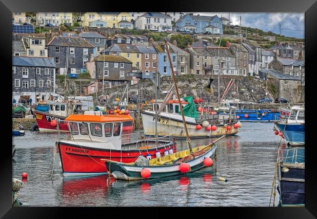 "Vibrant Mevagissey: A Colourful Maritime Haven" Framed Print by Lee Kershaw