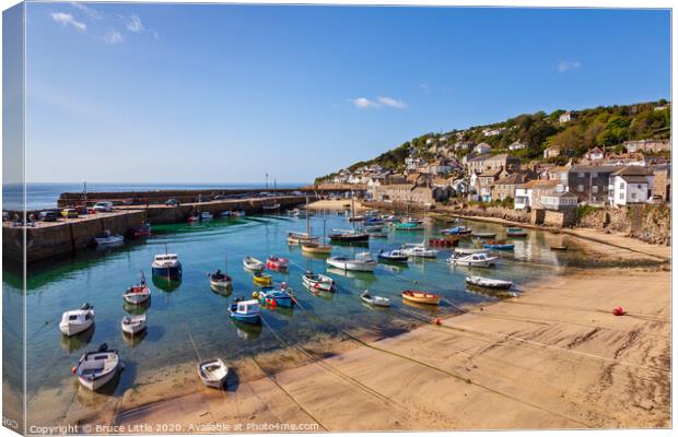 Mousehole Harbour in Summer Canvas Print by Bruce Little