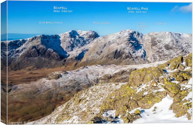 The Scafell Range Canvas Print by geoff shoults