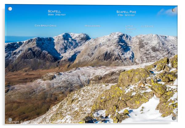 The Scafell Range Acrylic by geoff shoults