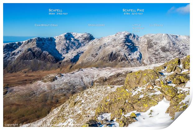 The Scafell Range Print by geoff shoults