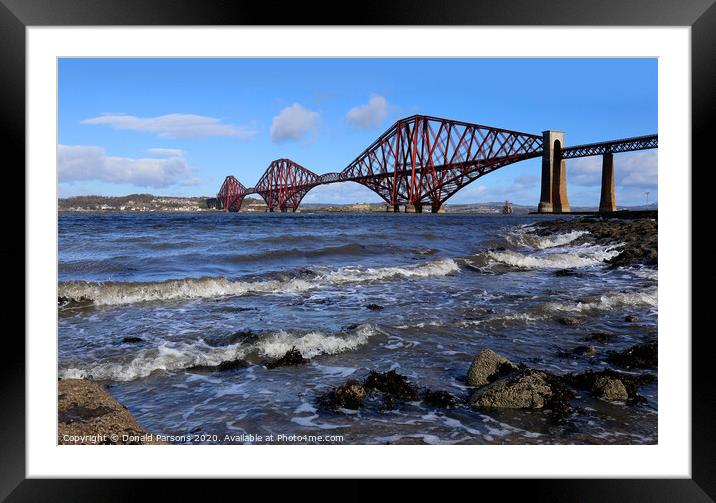 Forth Rail Bridge Framed Mounted Print by Donald Parsons