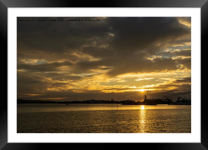 Poole Sunset Framed Mounted Print by Hannah Temple