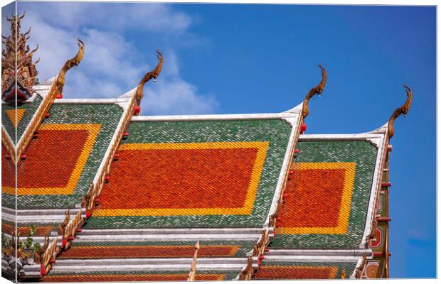 Temple tiles Canvas Print by Perry Johnson