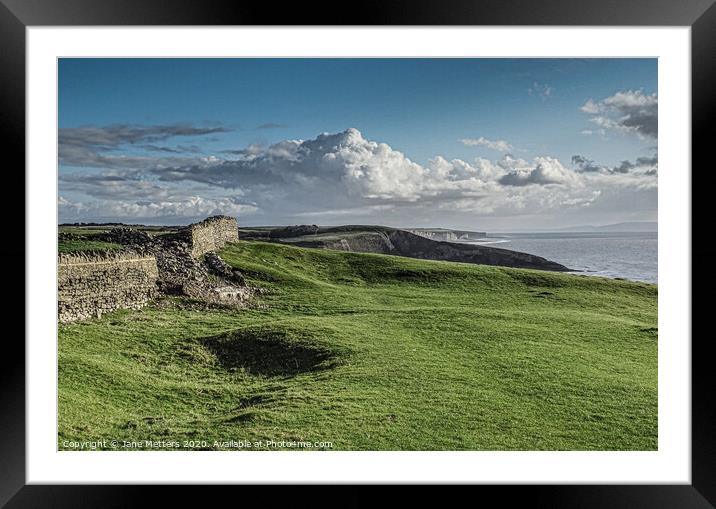 Southerndown Cliffs  Framed Mounted Print by Jane Metters
