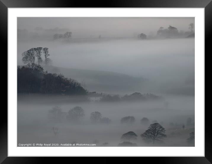 Farmhouse in Mist - Loweswater, Lake District Framed Mounted Print by Philip Royal