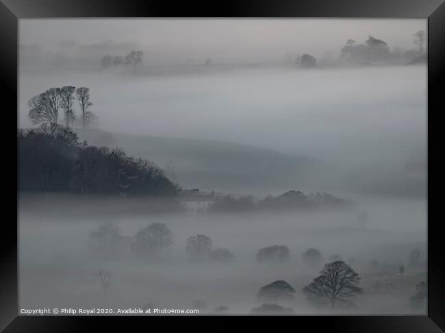 Farmhouse in Mist - Loweswater, Lake District Framed Print by Philip Royal