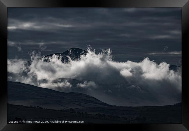 Cloud Explosions near Skiddaw, Lake District Framed Print by Philip Royal