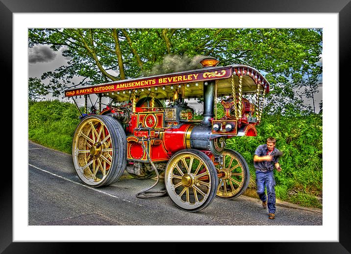 Showman's Road Locomotive Framed Mounted Print by Trevor Kersley RIP