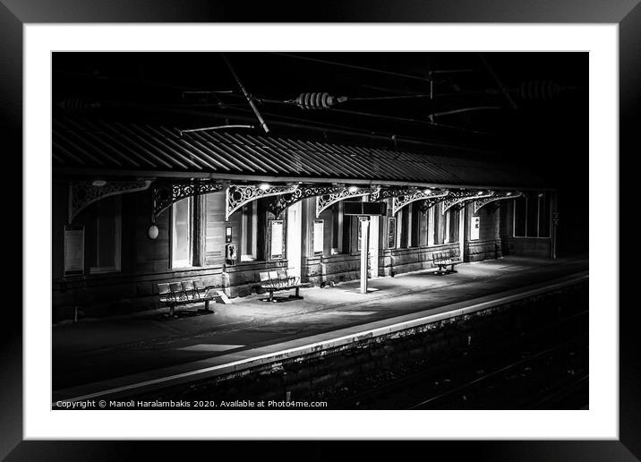 Saltcoats train station   Framed Mounted Print by Manoli Haralambakis