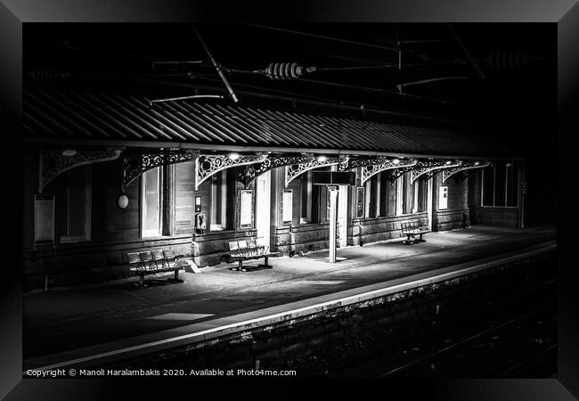 Saltcoats train station   Framed Print by Manoli Haralambakis