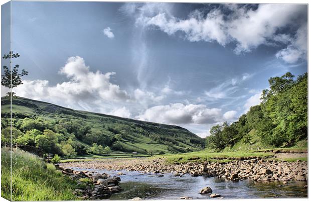 Dalescape ~ River Swale In Swaledale #2 Canvas Print by Sandi-Cockayne ADPS