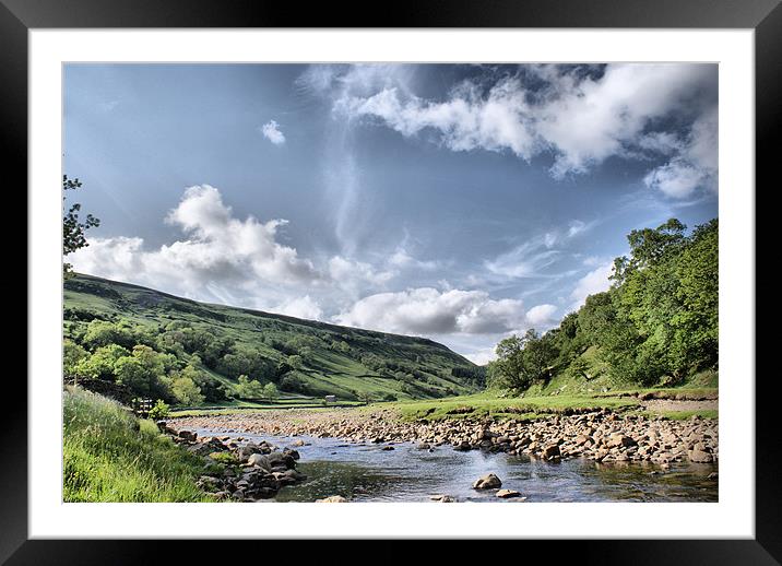 Dalescape ~ River Swale In Swaledale #2 Framed Mounted Print by Sandi-Cockayne ADPS