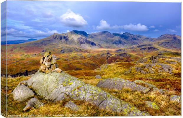 The Scafell Range, Lake District Canvas Print by geoff shoults