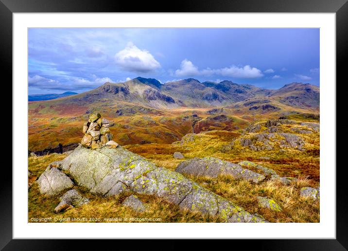 The Scafell Range, Lake District Framed Mounted Print by geoff shoults