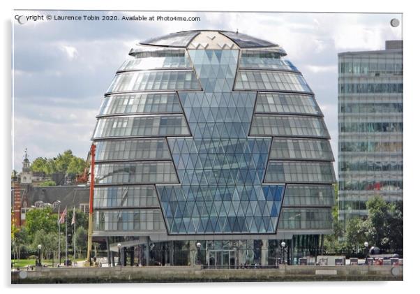 City Hall, London Acrylic by Laurence Tobin