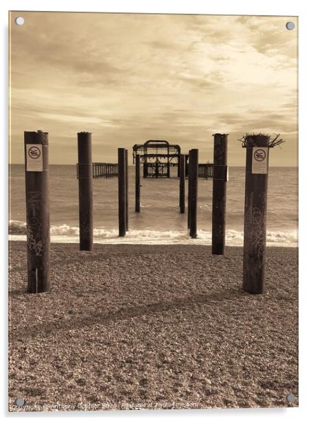 Brighton Beach Acrylic by Anthony Goehler