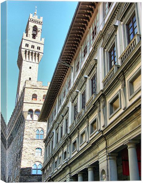 Palazzo Vecchio Tower Canvas Print by Tom Gomez