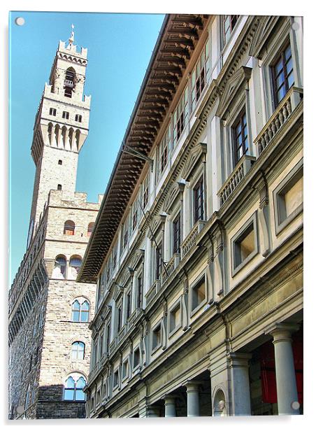 Palazzo Vecchio Tower Acrylic by Tom Gomez