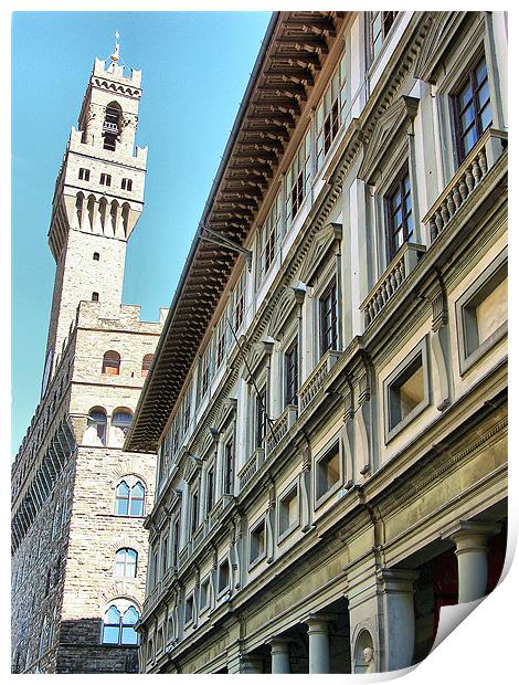 Palazzo Vecchio Tower Print by Tom Gomez