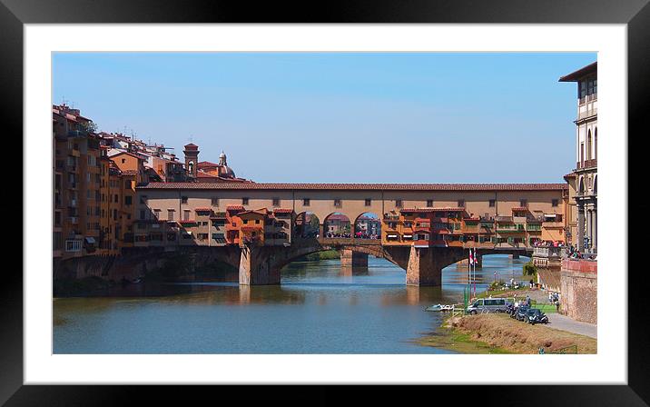 Ponte Vecchio Framed Mounted Print by Tom Gomez