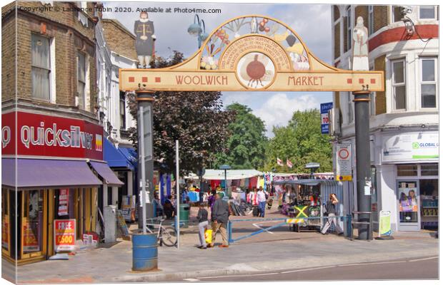  Woolwich Market, Beresford Square, London Canvas Print by Laurence Tobin