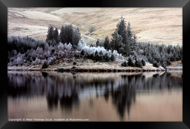 Beacons Reservoir in Winter Framed Print by Peter Thomas