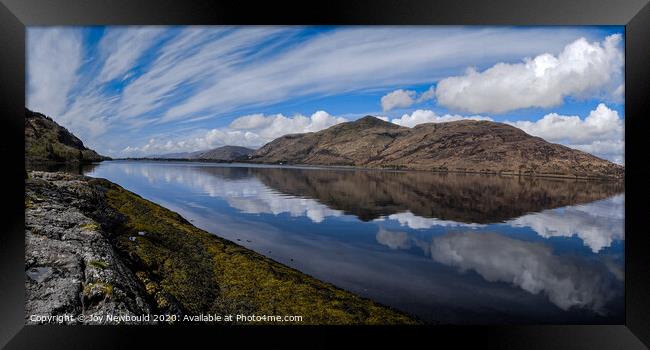 Loch Linnhe with Cirrus Clouds Panorama Framed Print by Joy Newbould