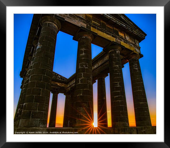 Penshaw monument 'Monumental Sunrise' Framed Mounted Print by KJArt 