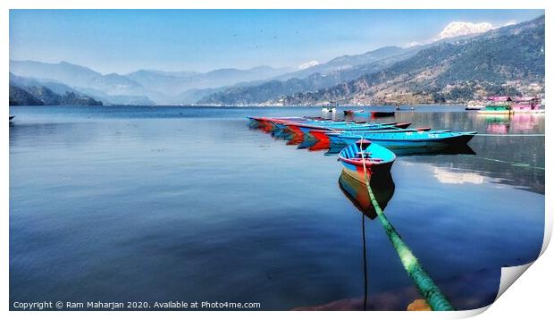 Phewa Taal/Lake Print by Ram Maharjan