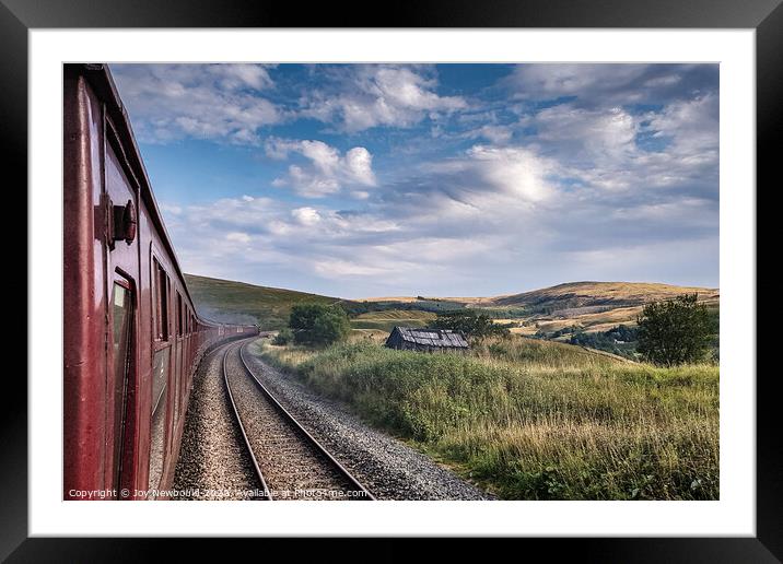 View from the Train Window Framed Mounted Print by Joy Newbould