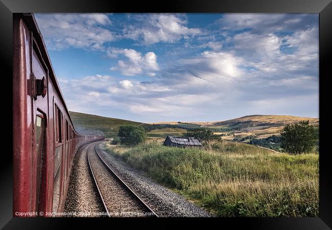 View from the Train Window Framed Print by Joy Newbould