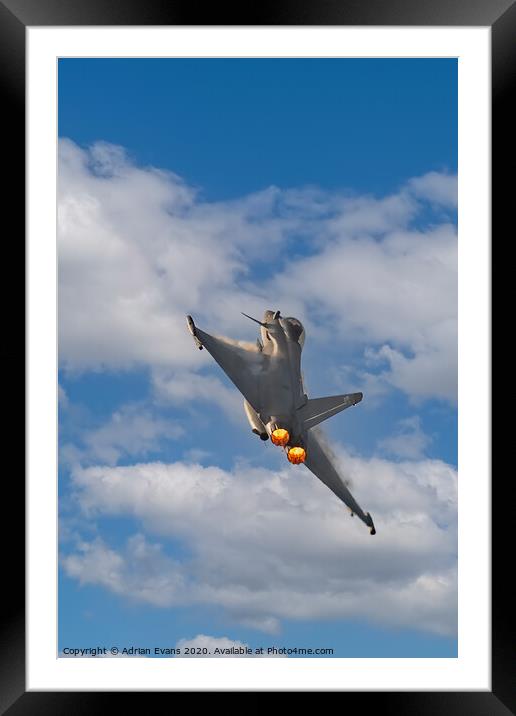Eurofighter Typhoon Framed Mounted Print by Adrian Evans