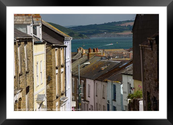 Padstow Rooftops Framed Mounted Print by Joy Newbould