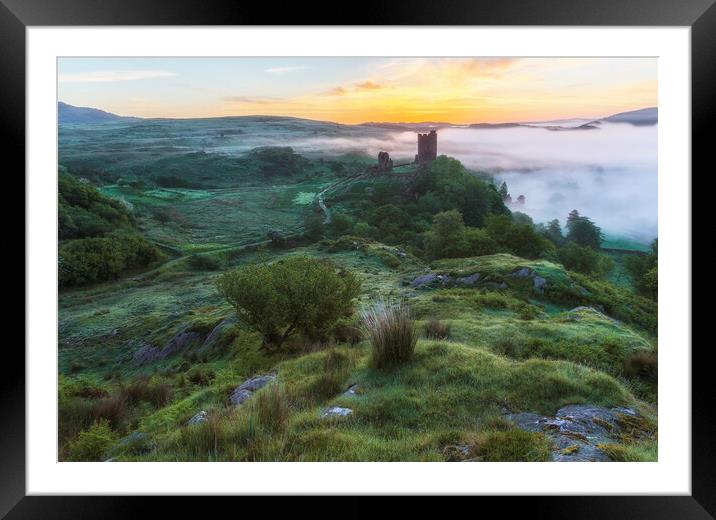Sunrise at Dolwyddelan castle Framed Mounted Print by Rory Trappe