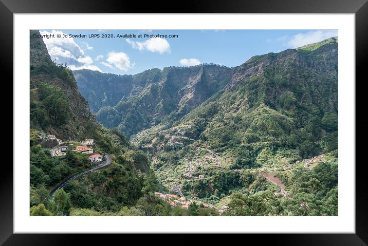 Nuns Valley, Madeira Framed Mounted Print by Jo Sowden