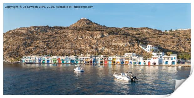 Kilma Village, Milos, Greece Print by Jo Sowden