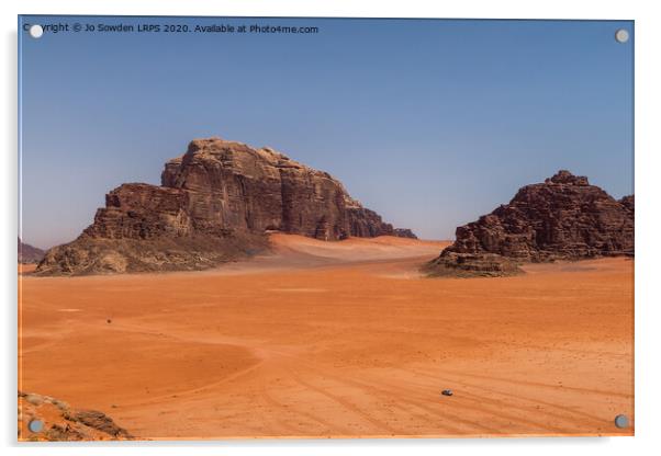 Desert landscape, Wadi Rum Acrylic by Jo Sowden