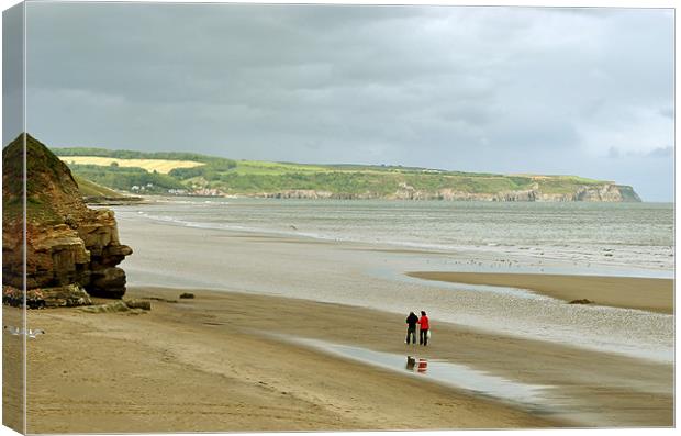 On The Beach at Whitby Canvas Print by graham young