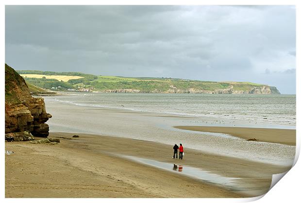 On The Beach at Whitby Print by graham young