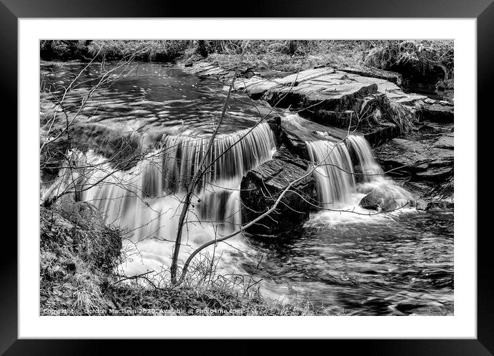 Taf Fechan Waterfall Framed Mounted Print by Gordon Maclaren