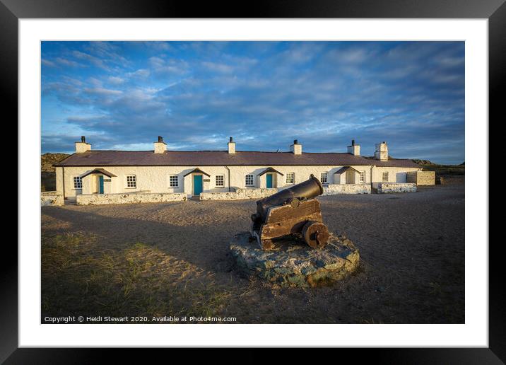 Pilots' cottages on Llanddwyn Island Framed Mounted Print by Heidi Stewart