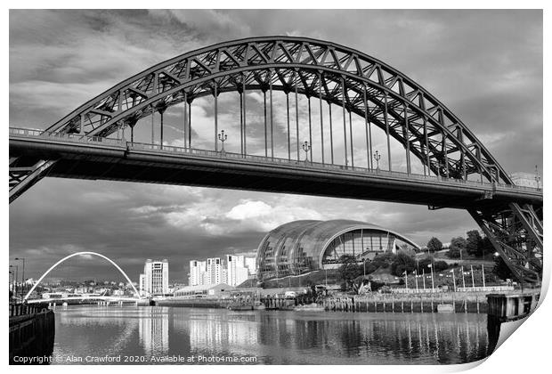 Tyne Bridge, Newcastle Print by Alan Crawford