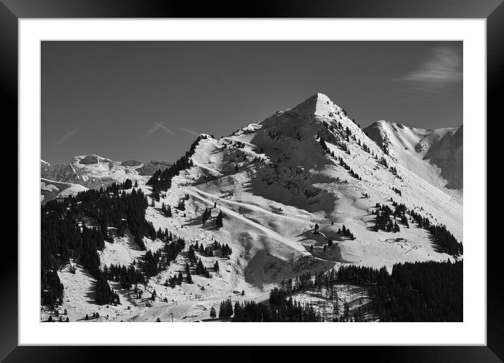 Pointe De Nyon, Morzine, The French Alps Framed Mounted Print by Dan Ward