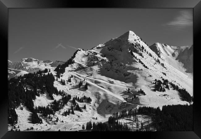 Pointe De Nyon, Morzine, The French Alps Framed Print by Dan Ward