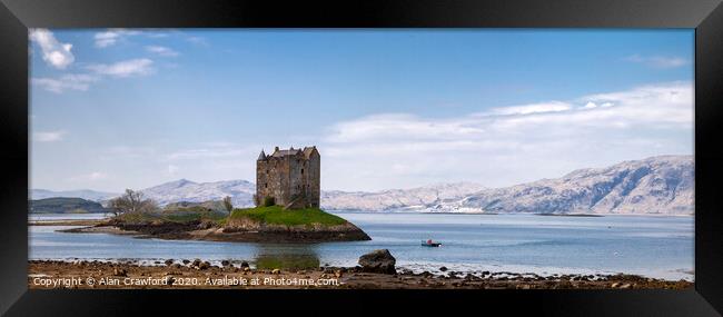 Castle Stalker, Scotland Framed Print by Alan Crawford