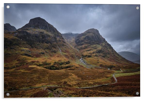 Moody Glencoe, West Scotland Acrylic by Dan Ward