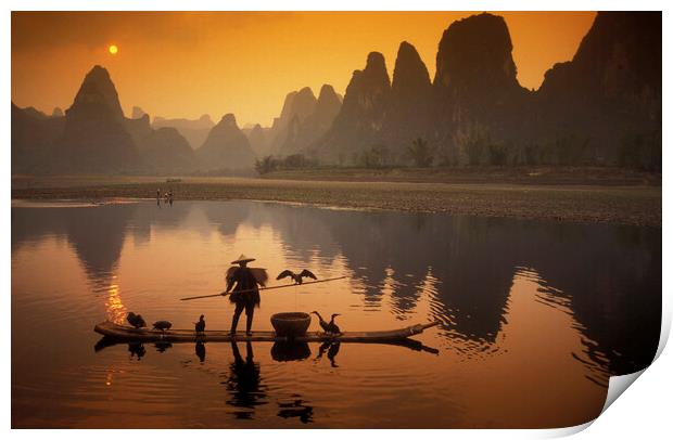 ASIA CHINA GUILIN Print by urs flueeler