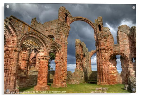 Lindisfarne Priory, Northumberland Acrylic by Alan Crawford